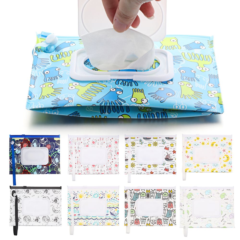 Portable Flip Cover Wet Wipes  - đánh giá và giá Baby Products Carry Bag