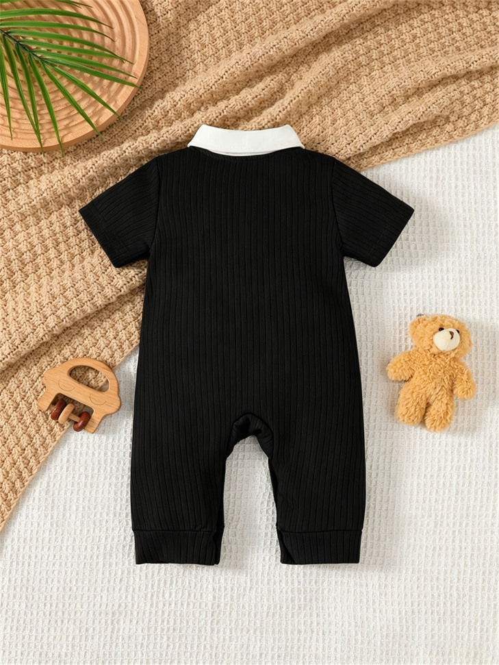 Baby Boy Jumpsuit Lapel Collar - đánh giá và giá Baby Products On Sale